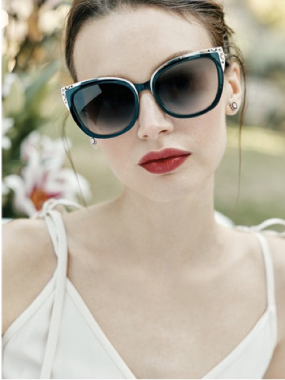 Brighton Contempo Ice Sunglasses Black Gradient Lens + Leopard Case